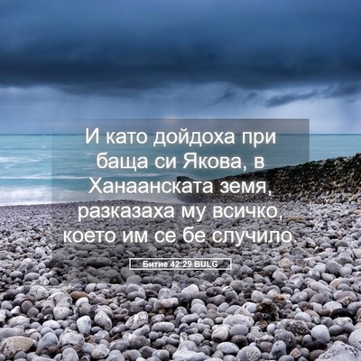 Picture 05 - Битие 42:29 BULG - И като дойдоха при баща си - Bible Verse Picture