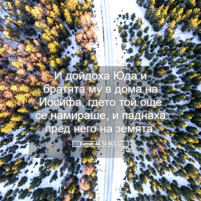 Picture 05 - Битие 44:14 BULG - И дойдоха Юда и братята му - Bible Verse Picture