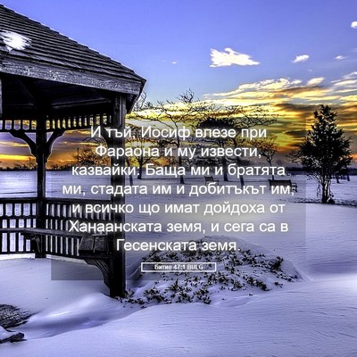 Picture 05 - Битие 47:1 BULG - И тъй, Иосиф влезе при - Bible Verse Picture