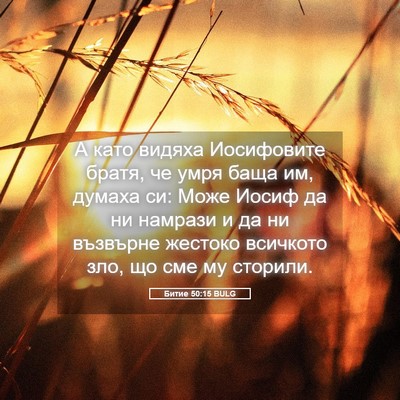 Picture 05 - Битие 50:15 BULG - А като видяха Иосифовите - Bible Verse Picture