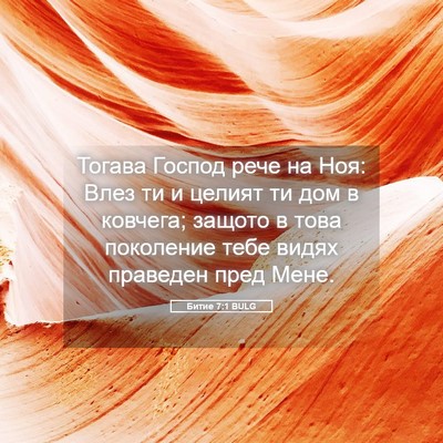 Picture 05 - Битие 7:1 BULG - Тогава Господ рече на Ноя: - Bible Verse Picture