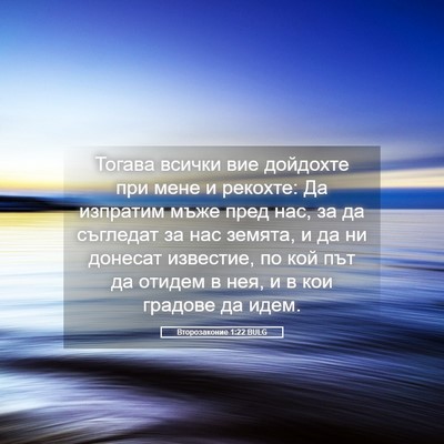 Picture 05 - Второзаконие 1:22 BULG - Тогава всички вие дойдохте - Bible Verse Picture