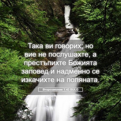 Picture 05 - Второзаконие 1:43 BULG - Така ви говорих; но вие не - Bible Verse Picture