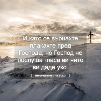 Picture 05 - Второзаконие 1:45 BULG - И като се върнахте - Bible Verse Picture