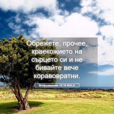Picture 05 - Второзаконие 10:16 BULG - Обрежете, прочее, - Bible Verse Picture