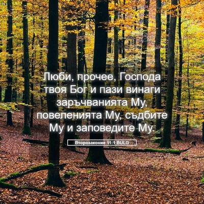Picture 05 - Второзаконие 11:1 BULG - Люби, прочее, Господа твоя - Bible Verse Picture