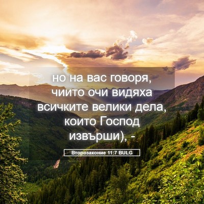 Picture 05 - Второзаконие 11:7 BULG - но на вас говоря, чиито очи - Bible Verse Picture