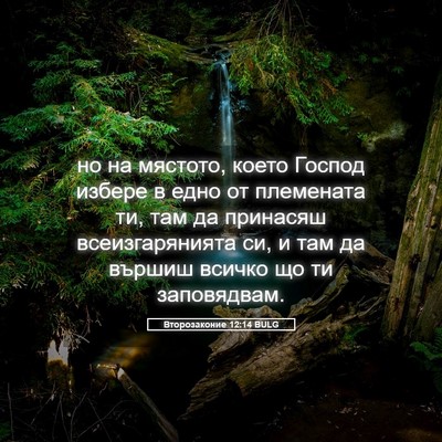 Picture 05 - Второзаконие 12:14 BULG - но на мястото, което Господ - Bible Verse Picture