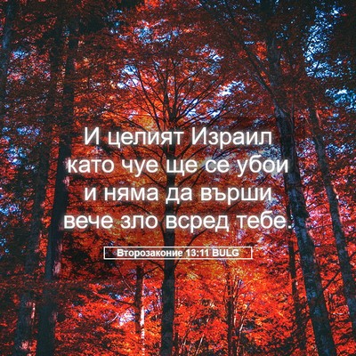 Picture 05 - Второзаконие 13:11 BULG - И целият Израил като чуе ще - Bible Verse Picture