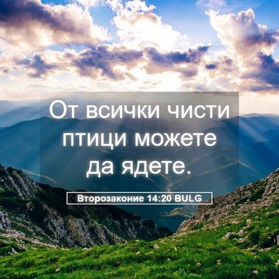 Picture 05 - Второзаконие 14:20 BULG - От всички чисти птици - Bible Verse Picture