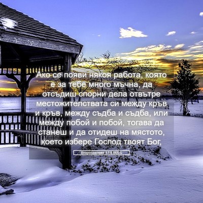Picture 05 - Второзаконие 17:8 BULG - Ако се появи някоя работа, - Bible Verse Picture