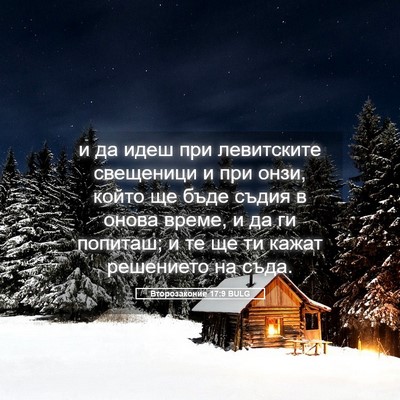 Picture 05 - Второзаконие 17:9 BULG - и да идеш при левитските - Bible Verse Picture