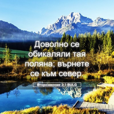 Picture 05 - Второзаконие 2:3 BULG - Доволно се обикаляли тая - Bible Verse Picture