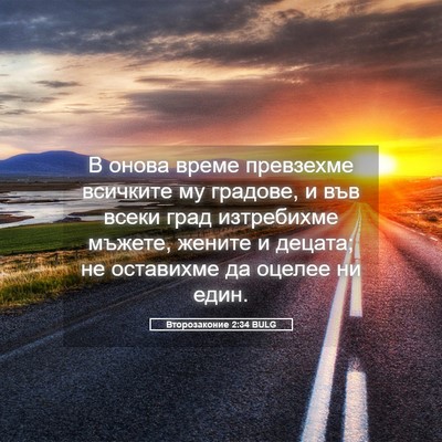 Picture 05 - Второзаконие 2:34 BULG - В онова време превзехме - Bible Verse Picture