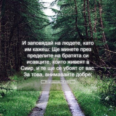 Picture 05 - Второзаконие 2:4 BULG - И заповядай на людете, като - Bible Verse Picture