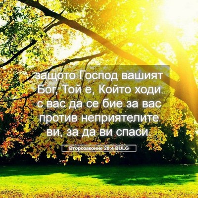 Picture 05 - Второзаконие 20:4 BULG - защото Господ вашият Бог, - Bible Verse Picture