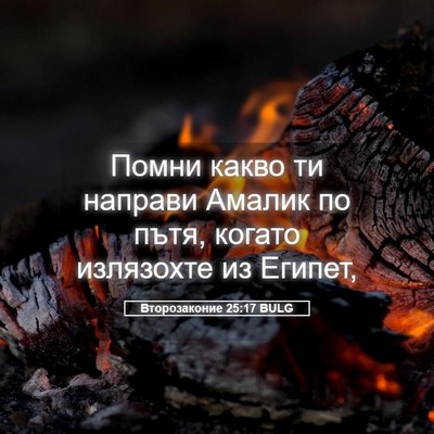Picture 05 - Второзаконие 25:17 BULG - Помни какво ти направи - Bible Verse Picture