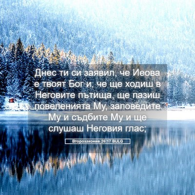 Picture 05 - Второзаконие 26:17 BULG - Днес ти си заявил, че Иеова - Bible Verse Picture