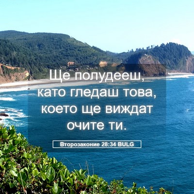 Picture 05 - Второзаконие 28:34 BULG - Ще полудееш, като гледаш - Bible Verse Picture