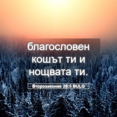 Picture 05 - Второзаконие 28:5 BULG - благословен кошът ти и - Bible Verse Picture