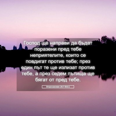 Picture 05 - Второзаконие 28:7 BULG - Господ ще направи да бъдат - Bible Verse Picture