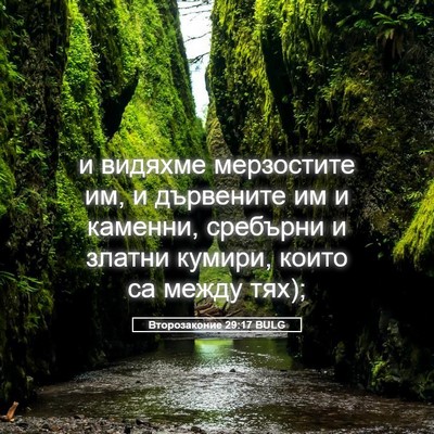 Picture 05 - Второзаконие 29:17 BULG - и видяхме мерзостите им, и - Bible Verse Picture