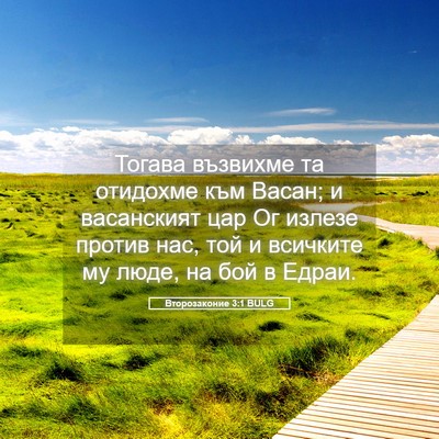 Picture 05 - Второзаконие 3:1 BULG - Тогава възвихме та - Bible Verse Picture