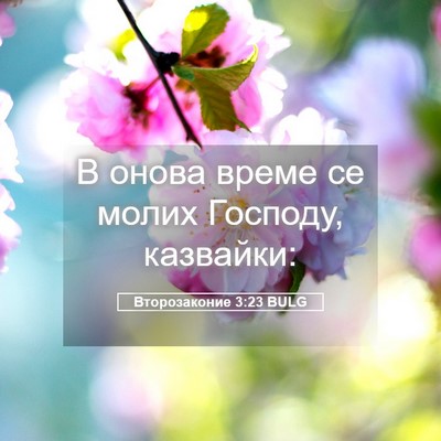 Picture 05 - Второзаконие 3:23 BULG - В онова време се молих - Bible Verse Picture