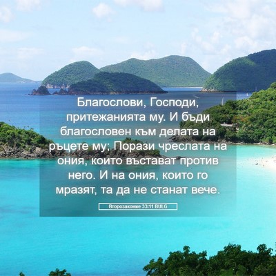 Picture 05 - Второзаконие 33:11 BULG - Благослови, Господи, - Bible Verse Picture