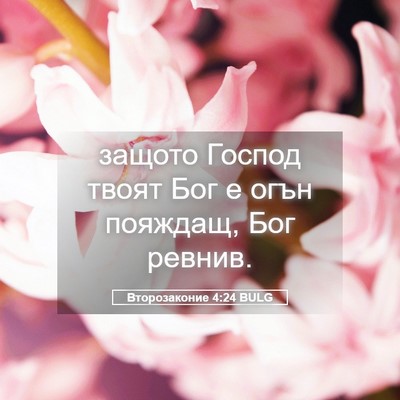 Picture 05 - Второзаконие 4:24 BULG - защото Господ твоят Бог е - Bible Verse Picture