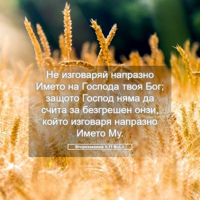 Picture 05 - Второзаконие 5:11 BULG - Не изговаряй напразно - Bible Verse Picture