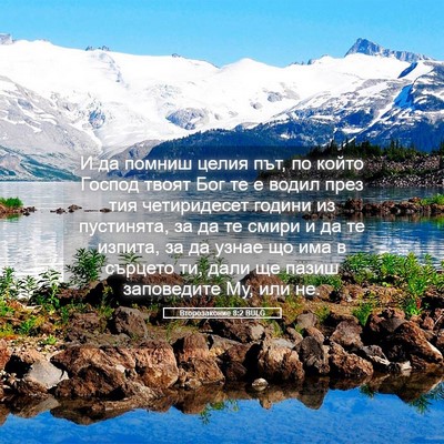 Picture 05 - Второзаконие 8:2 BULG - И да помниш целия път, по - Bible Verse Picture