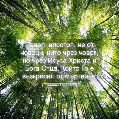 Picture 05 - Галатяни 1:1 BULG - Павел, апостол, не от - Bible Verse Picture