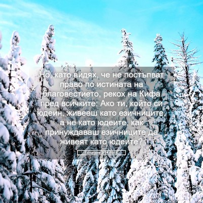 Picture 05 - Галатяни 2:14 BULG - Но, като видях, че не - Bible Verse Picture
