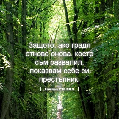 Picture 05 - Галатяни 2:18 BULG - Защото, ако градя отново - Bible Verse Picture