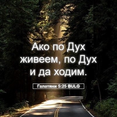 Picture 05 - Галатяни 5:25 BULG - Ако по Дух живеем, по Дух и - Bible Verse Picture