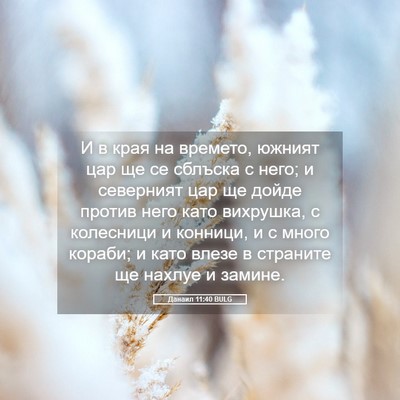 Picture 05 - Данаил 11:40 BULG - И в края на времето, южният - Bible Verse Picture
