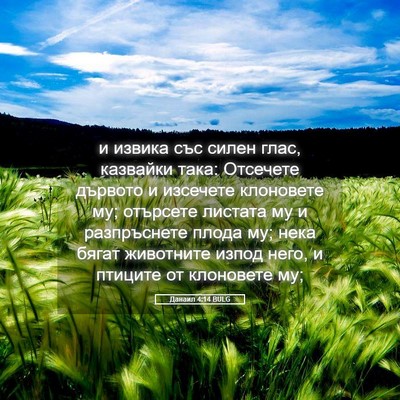 Picture 05 - Данаил 4:14 BULG - и извика със силен глас, - Bible Verse Picture
