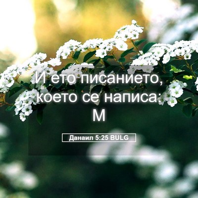Picture 05 - Данаил 5:25 BULG - И ето писанието, което се - Bible Verse Picture