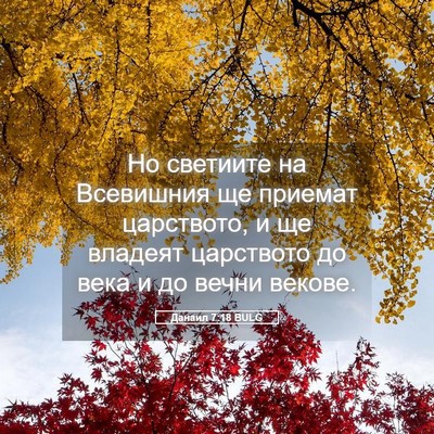 Picture 05 - Данаил 7:18 BULG - Но светиите на Всевишния - Bible Verse Picture