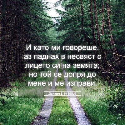 Picture 05 - Данаил 8:18 BULG - И като ми говореше, аз - Bible Verse Picture