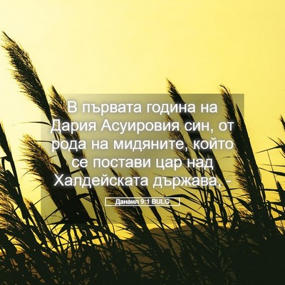 Picture 05 - Данаил 9:1 BULG - В първата година на Дария - Bible Verse Picture