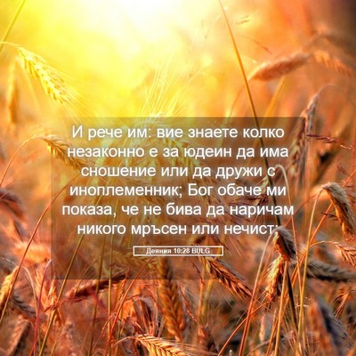 Picture 05 - Деяния 10:28 BULG - И рече им: вие знаете колко - Bible Verse Picture