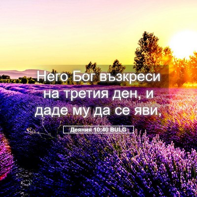 Picture 05 - Деяния 10:40 BULG - Него Бог възкреси на - Bible Verse Picture