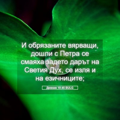 Picture 05 - Деяния 10:45 BULG - И обрязаните вярващи, - Bible Verse Picture