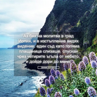 Picture 05 - Деяния 11:5 BULG - Аз бях на молитва в град - Bible Verse Picture
