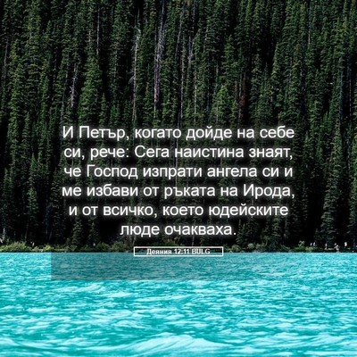Picture 05 - Деяния 12:11 BULG - И Петър, когато дойде на - Bible Verse Picture