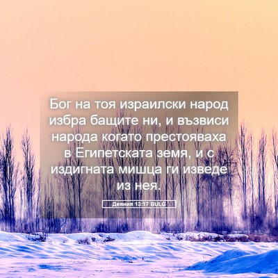 Picture 05 - Деяния 13:17 BULG - Бог на тоя израилски народ - Bible Verse Picture
