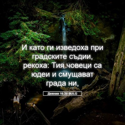 Picture 05 - Деяния 16:20 BULG - И като ги изведоха при - Bible Verse Picture