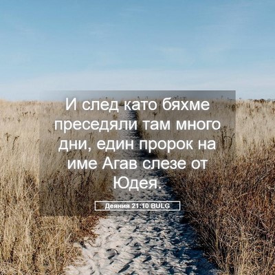 Picture 05 - Деяния 21:10 BULG - И след като бяхме - Bible Verse Picture